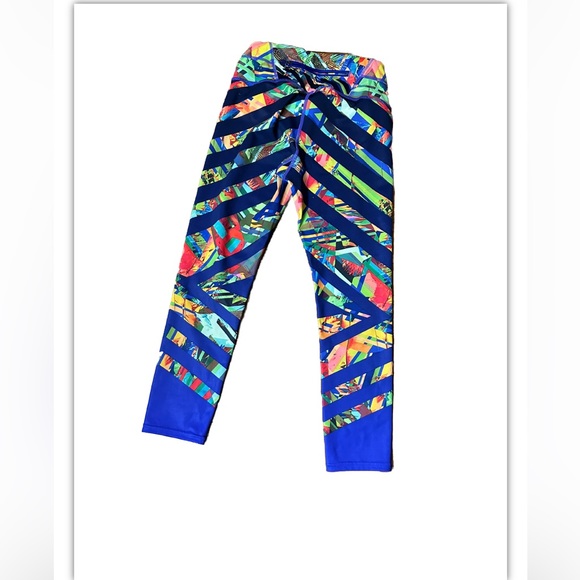 Athleta Women’s Sonar Crop‎ Capri Leggings Kaleidoscope Multicolor, XXSmall - Picture 2 of 4